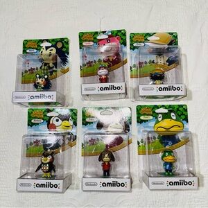 Nintendo Set of 6 Animal Crossing Amibbo Blathers Digby Kicks Lottie Mabel Kappn